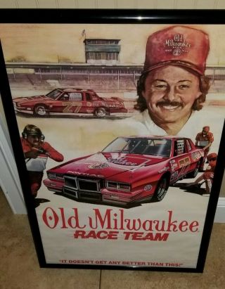 Rare 25 Year Old Tim Richmond Poster,  Nascar,  Old Milwaukee Racing