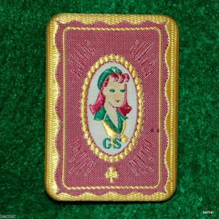 Vintage Girl Scout Ww Ii 1943 - 45 Pink Silk - Rayon - Girl Scout Lapel Pin - Rare
