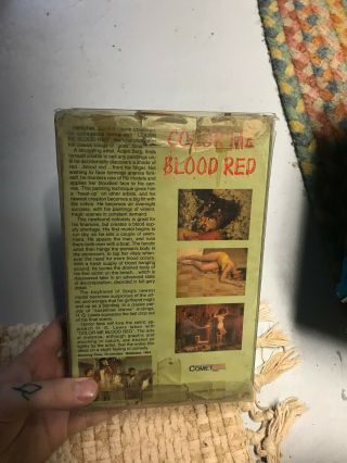 COLOR ME BLOOD RED HORROR SOV SLASHER RARE OOP VHS BIG BOX SLIP 4