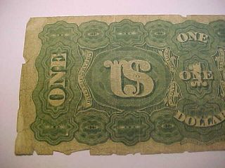 RARE 1869 $1 ONE DOLLAR UNITED STATES TREASURY RAINBOW NOTE ATTRACTIVE NOTE 8