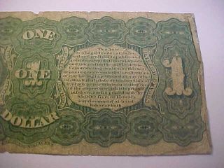 RARE 1869 $1 ONE DOLLAR UNITED STATES TREASURY RAINBOW NOTE ATTRACTIVE NOTE 9