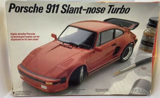 Rare Testors Fujimi 1:24 Porsche 911 Turbo Slant Nose Model Kit 425