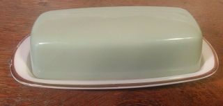 Rare Ts&t Classic Heritage Celadon Green ¼ Pound Butter Dish