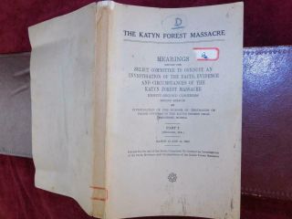 Katyn Forest Massacre: Investigation/russia Poland Wwii/rare 1942,  $100