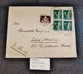 Nystamps Germany Stamp Early Cover Rare Seal