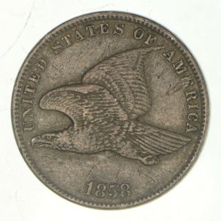 Crisp - 1858 - Flying Eagle United States Cent - Rare 014