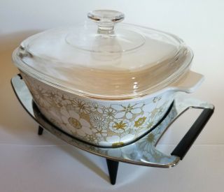 Vintage Corningware Casserole Dish With Warming Tray 2 1/2 Quart P - 2 1/2 - B Rare
