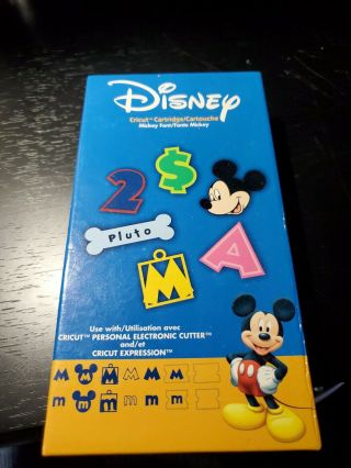 Cricut Cartridge - Disney Mickey Font - Rare And Retired
