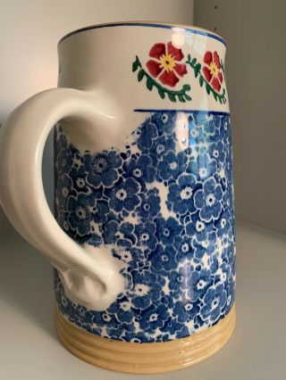 Nicholas Mosse pottery; rare Victorian Old Rose pattern.  Large pitcher. 2