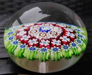 PETER MCDOUGALL PMCD STUDIO CONCENTRIC MILLEFIORI PAPERWEIGHT RARELY AVAILABLE 3