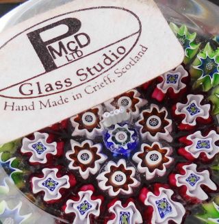 PETER MCDOUGALL PMCD STUDIO CONCENTRIC MILLEFIORI PAPERWEIGHT RARELY AVAILABLE 5