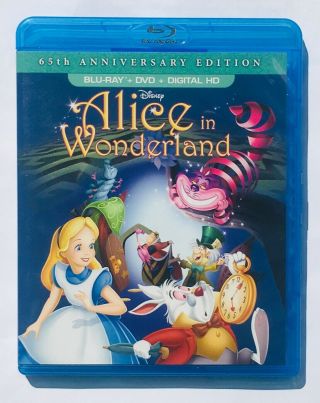 Disney’s Alice In Wonderland 65th Anniversary Edition Blu - Ray Dvd Rare Complete