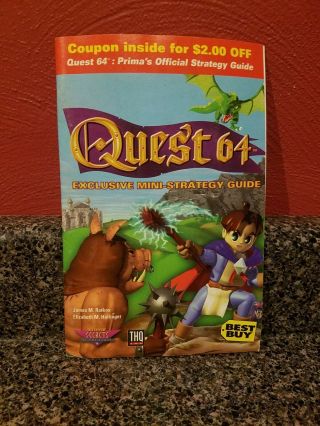 Quest 64 Exclusive Best Buy Mini Strategy Guide Rare Not For Resale Prima