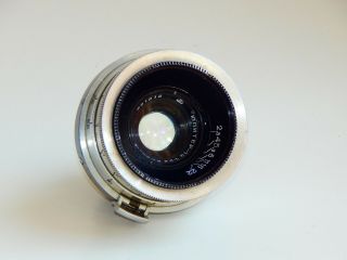 Rare Silver Jupiter - 12 Export Rf Wide Angle 2.  8/35 Ussr Lens For Contax/kiev