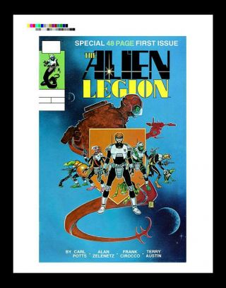 Frank Cirocco Alien Legion 1 Rare Production Art Cover