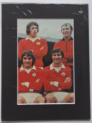 Jim Holton & Martin Buchan - Manchester United 8 " X 6 " C1974 In Mount - Rare