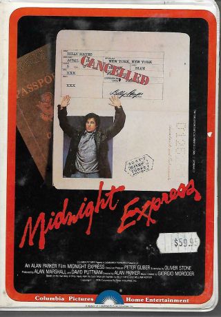Midnight Express Brad Davis Betamax Videocassette Clamshell Case Beta Tape Rare