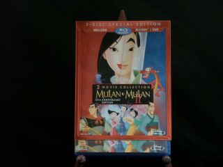 Disney Mulan 1 & 2 W/oop Rare Slipcover