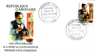 Louis Pasteur Bacteriology Health Medicine 1995 Gabon Rare Fdc