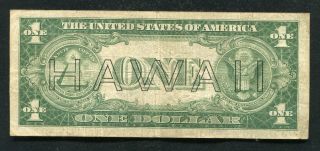 FR.  2300 1935 - A $1 ONE DOLLAR “HAWAII” SILVER CERTIFICATE “F - C BLOCK RARE” VF 2