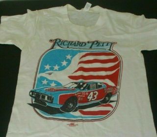 Vintage 1980s Richard Petty Nascar Shirt Red White Blue S Stp Racing Rare 1970s