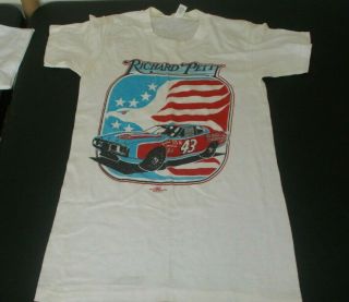 Vintage 1980s Richard Petty NASCAR Shirt Red White Blue S STP Racing Rare 1970s 2