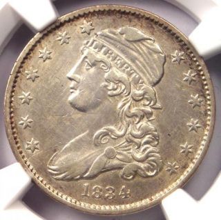 1834 Capped Bust Quarter 25c - Ngc Au Details - Rare Early Date Coin In Au