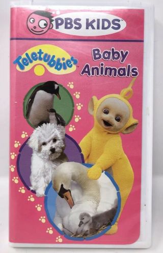 Teletubbies - Baby Animals Vhs Video Tape - Pbs Kids Rare Clamshell