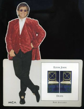Elton John - Duets Rare Promotional Retail Counter Stand - Up Mca