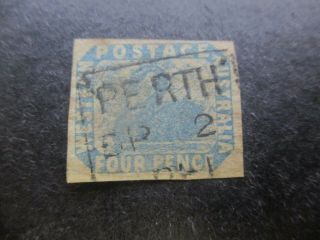 Western Australia Stamps: 4d Blue Swan - Rare (f219)