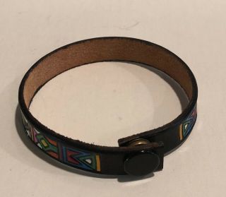 Johnny Clegg & Savuka ULTRA RARE promo leather embossed bracelet - NEVER WORN 5