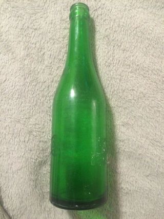 VINTAGE PEPSI:COLA DARK GREEN SODA BOTTLE WITH DOUBLE DOT ETCHED @RARE@ 6