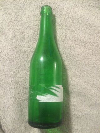 VINTAGE PEPSI:COLA DARK GREEN SODA BOTTLE WITH DOUBLE DOT ETCHED @RARE@ 7