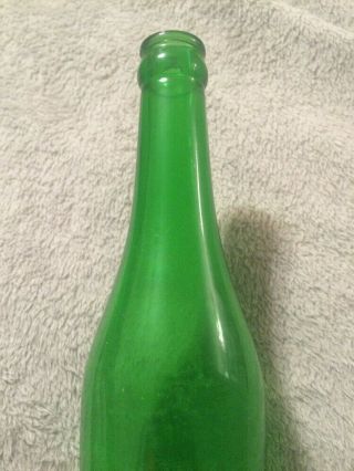 VINTAGE PEPSI:COLA DARK GREEN SODA BOTTLE WITH DOUBLE DOT ETCHED @RARE@ 8