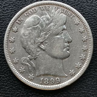 1899 Barber Half Dollar 50c Rare Vf,  16799