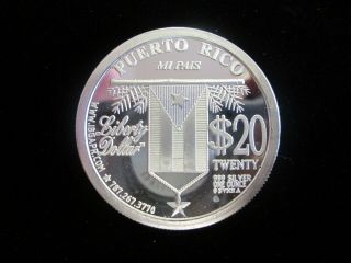 2007 Norfed ☆puerto Rico☆mi Pais - $20 1oz.  999 Fine Silver Very Rare Coin Nr