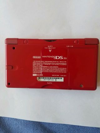 Nintendo DS Lite Mario Bros limited edition console.  Red.  Rare 7