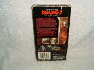 Demons 2 VHS Rare Imperial Video Release Italian Horror Classic Gore 2