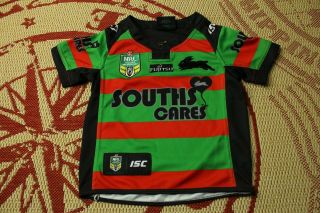 South Sydney Rabbitohs Nrl Rare Rugby Jersey Shirt Trikot Isc Young S