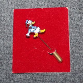Rare Vintage Disney Donald Duck Stick Pin Gold Tone Pin Official Disney