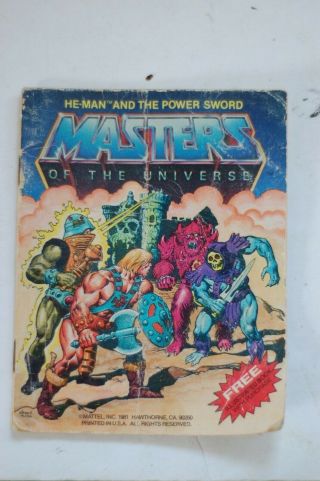 He - Man Masters Of The Universe 1981 Mini Comic Power Sword Rare 16 - Pg Hotwheels
