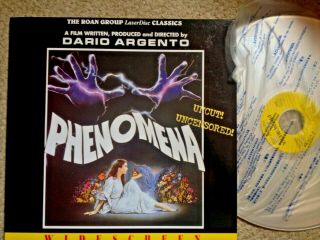 Phenomena,  Uncut Widescreen Laserdisc Ld Roan Dario Argento Rare