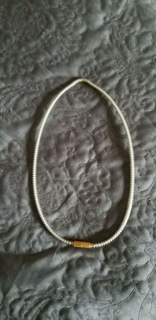 Rare & Cool Chanel Vinyl Tube Pearl Necklace 2000