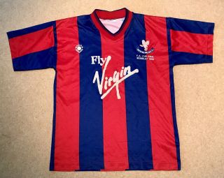 Crystal Palace Football Shirt Rare Bukta 1990 Fa Cup Final Wembley Soccer Jersey