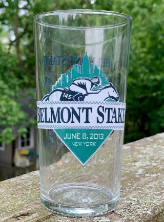 2013 Clear Belmont Stakes Glass Very Rare Clear Belmont Stakes Glass 3