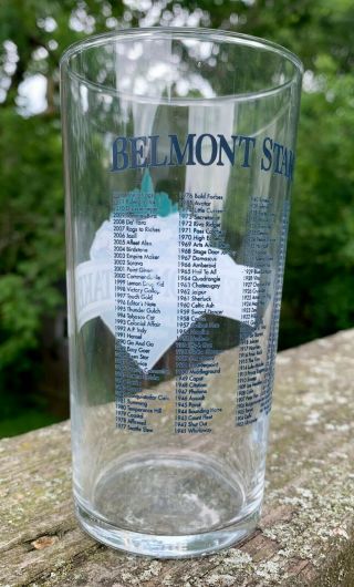 2013 Clear Belmont Stakes Glass Very Rare Clear Belmont Stakes Glass 4