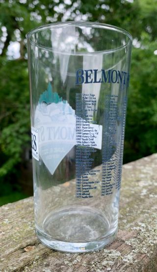 2013 Clear Belmont Stakes Glass Very Rare Clear Belmont Stakes Glass 5