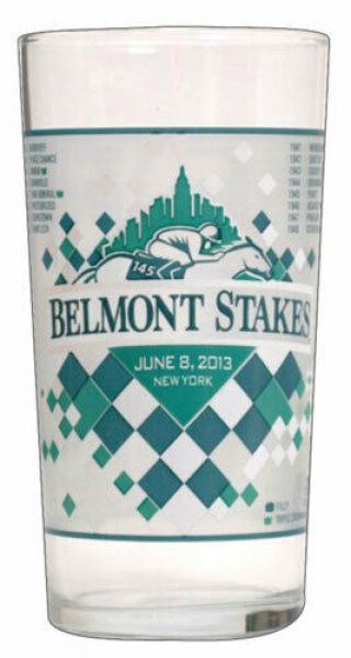 2013 Clear Belmont Stakes Glass Very Rare Clear Belmont Stakes Glass 7