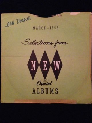 Selections Capitol Records Frank Sinatra March 1959 Vinyl Album Rare