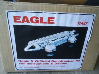 Rare Warp Space 1999 Eagle Space Ship Resin & Metal Model Kit As - Is Incomplete